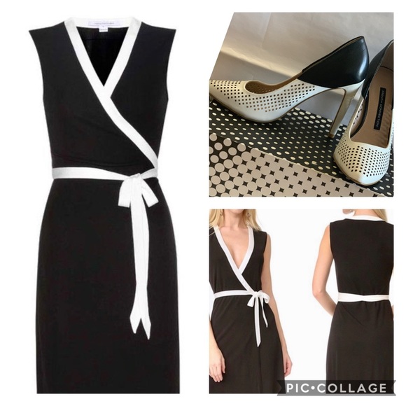 NWT DVF Valena Sleeveless Jersey Wrap Dress - Picture 8 of 12